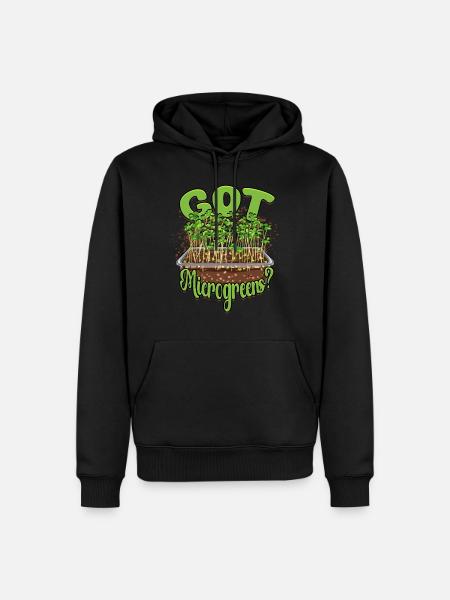 Microgreen Microgreens Got Microgreens? - Männer Premium Bio Hoodie - Schwarz