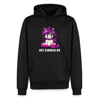 Non, juste Pas du tout - Sweat à capuche Premium bio Homme - noir - Devant - Nico (187cm)