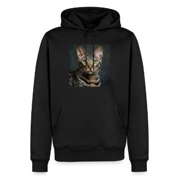 Egyptian Mau Kätzchen Katze Ägyptische Mau - Männer Premium Bio Hoodie - Schwarz - Vorne - Nico (187cm)