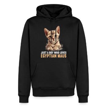 Mau égyptien Chaton Chat égyptien Mau - Sweat à capuche Premium bio Homme - noir - Devant - Nico (187cm)