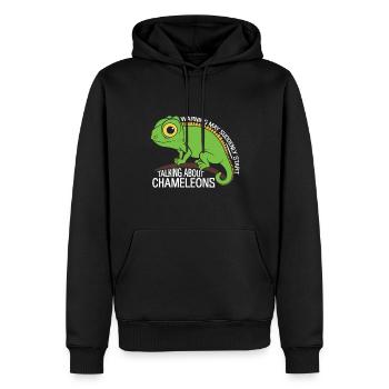 Caméléon Reptile Gardien de Zoo lézard Safari - Sweat à capuche Premium bio Homme - noir - Devant - Nico (187cm)