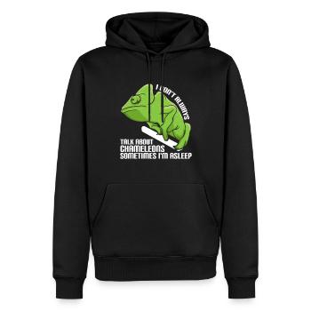 Caméléon Reptile Gardien de Zoo lézard Safari - Sweat à capuche Premium bio Homme - noir - Devant - Nico (187cm)
