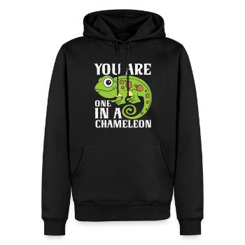 Caméléon Reptile Gardien de Zoo lézard Safari - Sweat à capuche Premium bio Homme - noir - Devant - Nico (187cm)