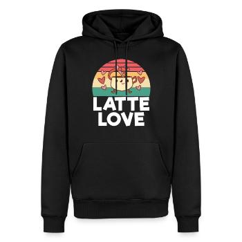 Cadeaux de café - Sweat à capuche Premium bio Homme - noir - Devant - Nico (187cm)