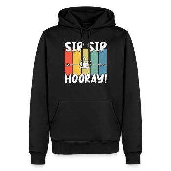 Coffee Gifts - Männer Premium Bio Hoodie - Schwarz - Vorne - Nico (187cm)