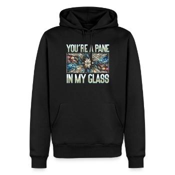Vitrail artiste verrier peintre mosaïque artiste - Sweat à capuche Premium bio Homme - noir - Devant - Nico (187cm)