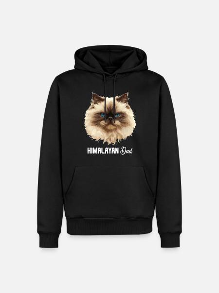 Himalayan Cat Colourpoint Katze - Men’s Premium Organic Hoodie - black