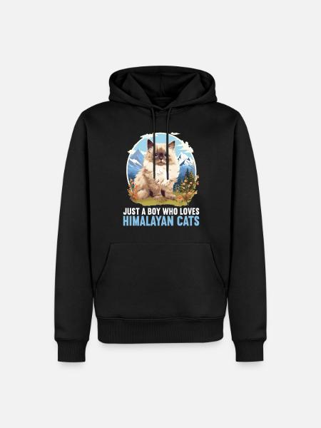 Himalayan Cat Colourpoint Katze - Men’s Premium Organic Hoodie - black