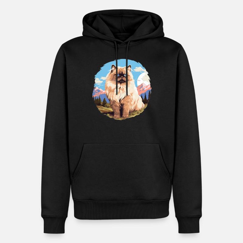 Chat de l’Himalaya Colourpoint Katze - Sweat à capuche Premium bio Homme - noir