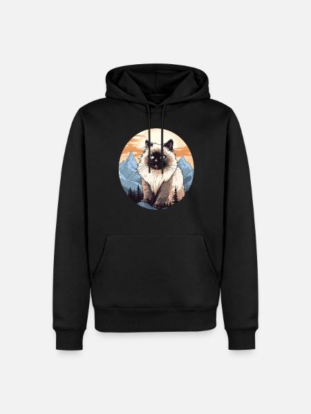 Himalayan Cat Colourpoint Katze - Men’s Premium Organic Hoodie - black