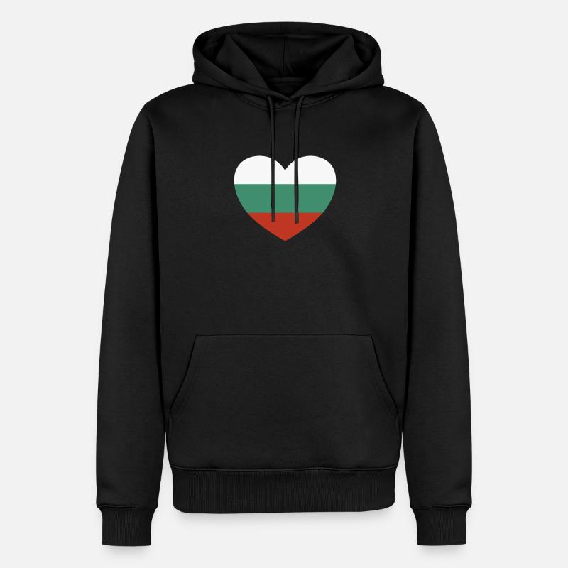 Cœur de Bulgarie - Sweat à capuche Premium bio Homme - noir
