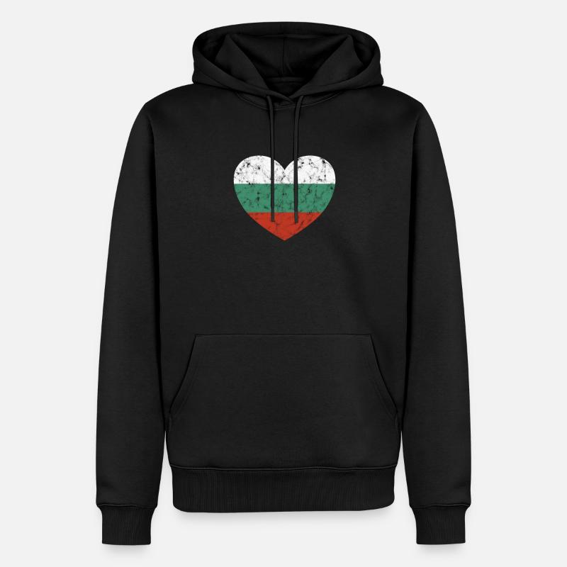 Cœur de Bulgarie - Sweat à capuche Premium bio Homme - noir