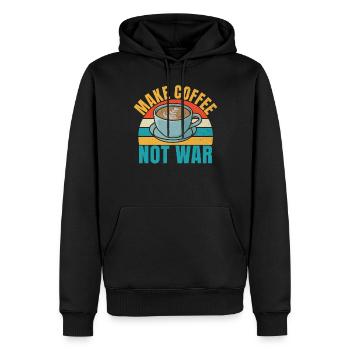 Coffee Gifts - Männer Premium Bio Hoodie - Schwarz - Vorne - Nico (187cm)