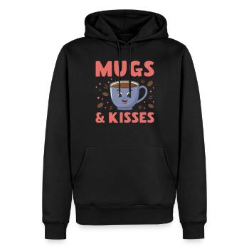 Cadeaux de café - Sweat à capuche Premium bio Homme - noir - Devant - Nico (187cm)