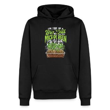 Microgreen Je suis une sorte de gros aneth - Sweat à capuche Premium bio Homme - noir - Devant - Nico (187cm)