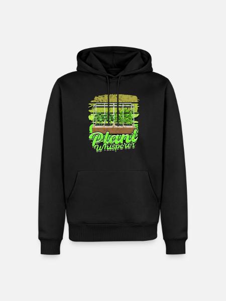 Microgreen Microgreens Plant Whisperer - Männer Premium Bio Hoodie - Schwarz