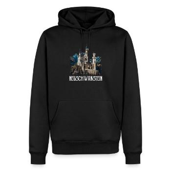 neuschwanstein deutschland germany - Männer Premium Bio Hoodie - Schwarz - Vorne - Nico (187cm)