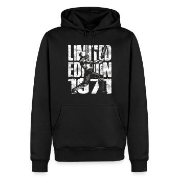 Édition limitée 1971 Édition limitée Cricket - Sweat à capuche Premium bio Homme - noir - Devant - Nico (187cm)