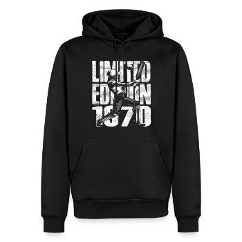 Limited Edition 1970 Limited Edition Cricket - Männer Premium Bio Hoodie - Schwarz - Vorne - Nico (187cm)