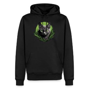 Korat Chaton Korat Chat - Sweat à capuche Premium bio Homme - noir - Devant - Nico (187cm)