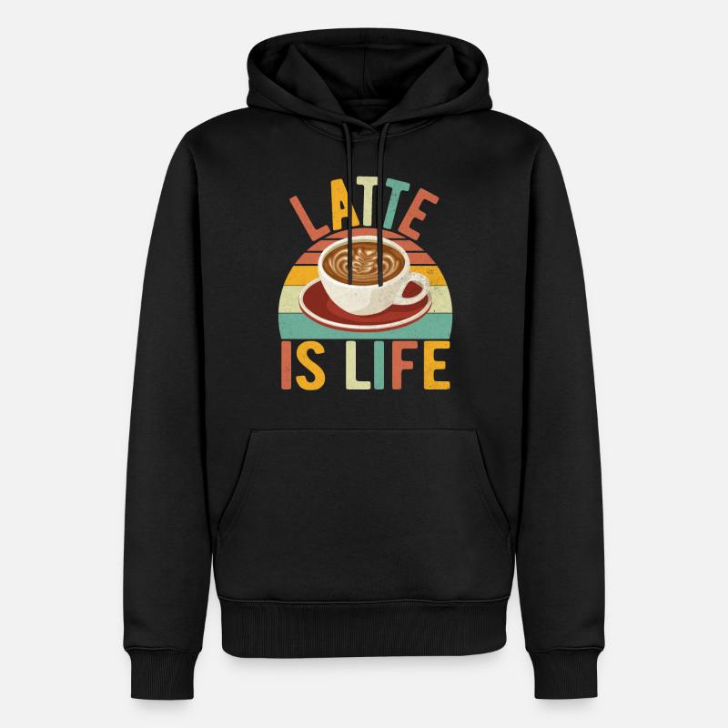 Cadeaux de café - Sweat à capuche Premium bio Homme - noir