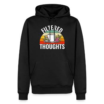 Coffee Gifts - Männer Premium Bio Hoodie - Schwarz - Vorne - Nico (187cm)