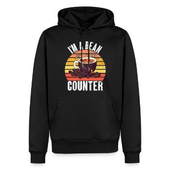 Coffee Gifts - Männer Premium Bio Hoodie - Schwarz - Vorne - Nico (187cm)