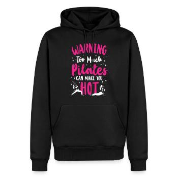 Avertissement de l’instructeur de Pilates - Sweat à capuche Premium bio Homme - noir - Devant - Nico (187cm)