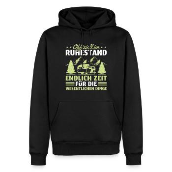 Camping Ruhestand Wohnmobil Rentner - Männer Premium Bio Hoodie - Schwarz - Vorne - Nico (187cm)