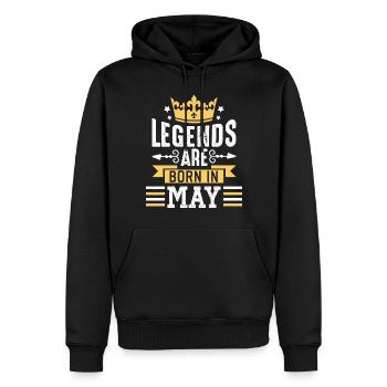 Legends Are Born in May Birthday in May - Männer Premium Bio Hoodie - Schwarz - Vorne - Nico (187cm)