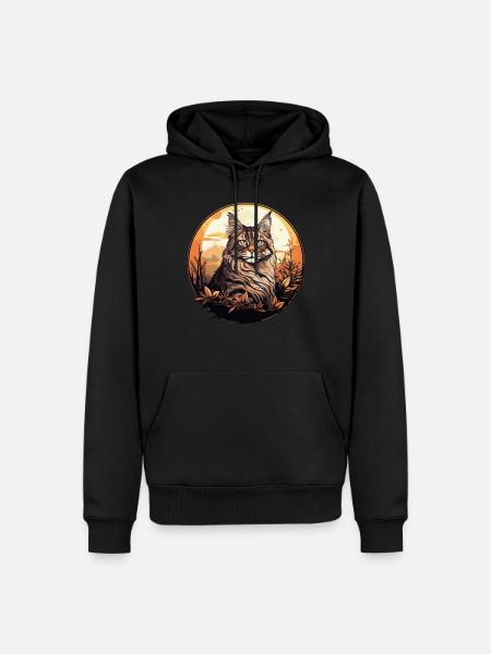 Maine Coon Chaton Maine Coon Chat - Sweat à capuche Premium bio Homme - noir