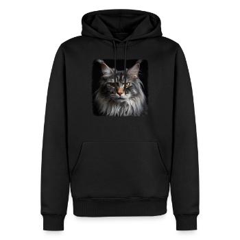 Maine Coon Kitten Maine Coon Cat - Sweat à capuche Premium bio Homme - noir - Devant - Nico (187cm)
