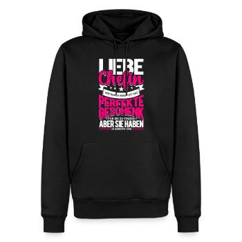Chefin Geburtstagsgeschenk & Abschiedsgeschenk - Männer Premium Bio Hoodie - Schwarz - Vorne - Nico (187cm)