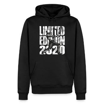 Limited Edition 2020 Limited Edition Cricket - Männer Premium Bio Hoodie - Schwarz - Vorne - Nico (187cm)