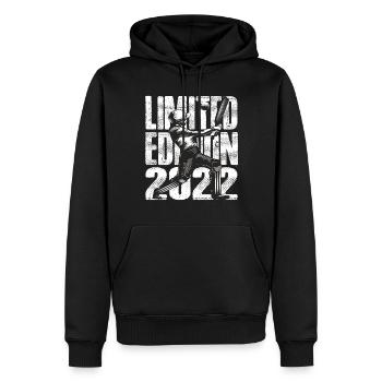 Limited Edition 2022 Limited Edition Cricket - Männer Premium Bio Hoodie - Schwarz - Vorne - Nico (187cm)