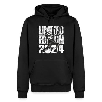 Édition limitée 2024 Édition limitée Cricket - Sweat à capuche Premium bio Homme - noir - Devant - Nico (187cm)