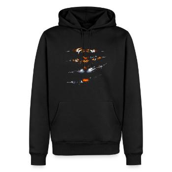 Tiger Eye Claw Safari Zoo Wildlife Tier - Männer Premium Bio Hoodie - Schwarz - Vorne - Nico (187cm)