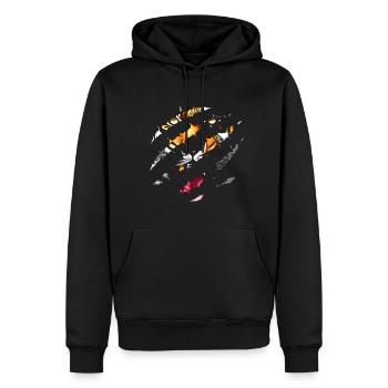 Tiger Eye Claw Safari Zoo Wildlife Tier - Männer Premium Bio Hoodie - Schwarz - Vorne - Nico (187cm)