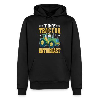 Traktorjunge Junger Bauer Traktorliebhaber - Männer Premium Bio Hoodie - Schwarz - Vorne - Nico (187cm)