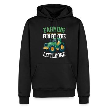 Traktorjunge Junger Bauer Traktorliebhaber - Männer Premium Bio Hoodie - Schwarz - Vorne - Nico (187cm)