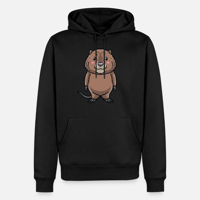 Mignon rat musqué - Sweat à capuche Premium bio Homme - noir