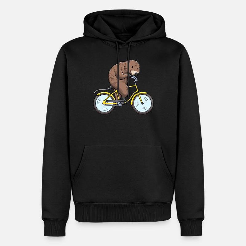 Rat musqué à vélo - Sweat à capuche Premium bio Homme - noir
