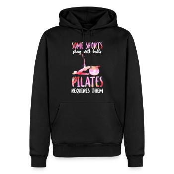 Pilates Instructor Teacher Some - Männer Premium Bio Hoodie - Schwarz - Vorne - Nico (187cm)