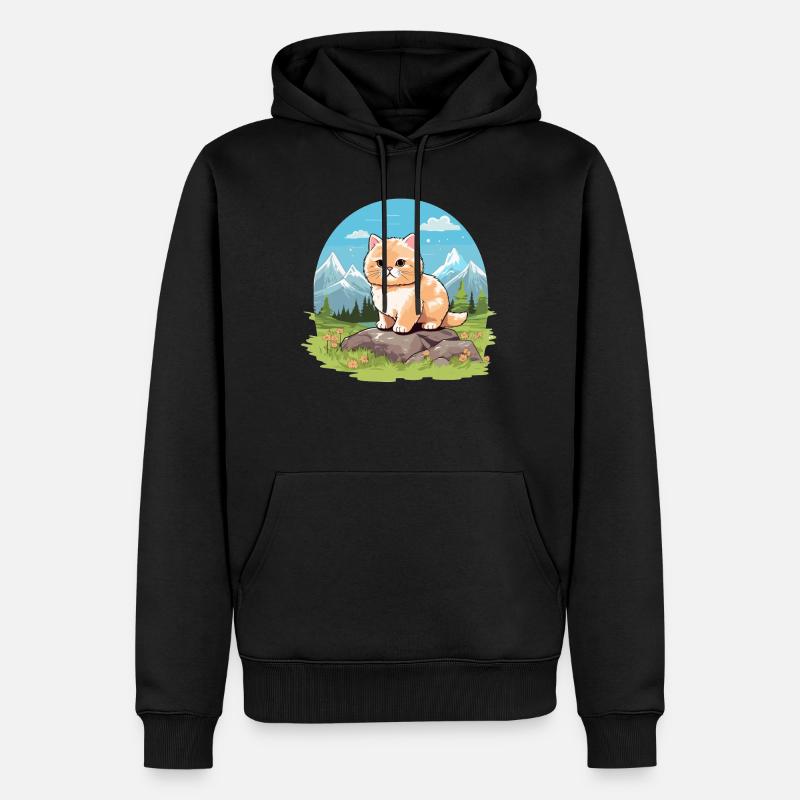 Munchkin Chaton Munchkin Chat - Sweat à capuche Premium bio Homme - noir