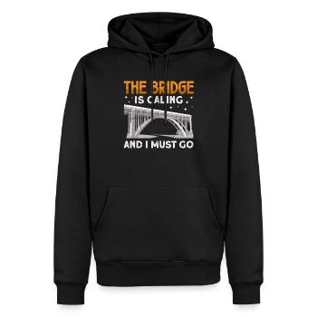 Bridge Construction and Bridge Engineer - Men’s Premium Organic Hoodie - black - Front - Nico (187cm)