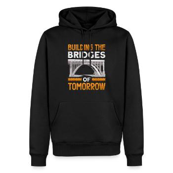 Bridge Construction and Bridge Engineer - Men’s Premium Organic Hoodie - black - Front - Nico (187cm)