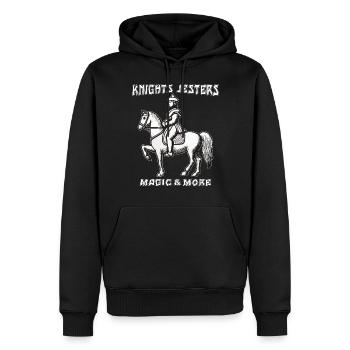 RIDER KNIGHTS JESTERS MAGIC & MORE - Men’s Premium Organic Hoodie - black - Front - Nico (187cm)