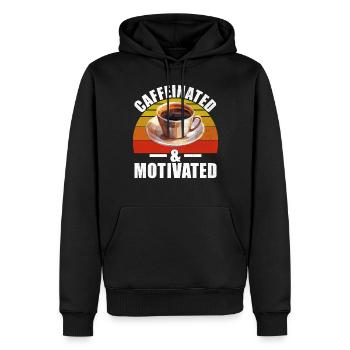 Cadeaux de café - Sweat à capuche Premium bio Homme - noir - Devant - Nico (187cm)