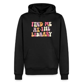 Groovy Lesen Bibliothekar Lustige Bibliothek - Männer Premium Bio Hoodie - Schwarz - Vorne - Nico (187cm)