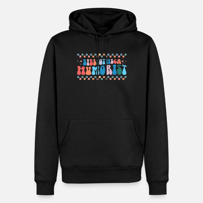 Groovy Lecture Bibliothécaire Bibliothèque Drôle - Sweat à capuche Premium bio Homme - noir